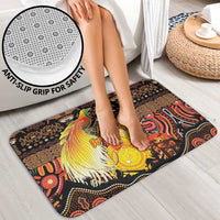 Australia and Papua New Guinea Together Bathroom Set Kangaroo Aboriginal Art and Bird-of-paradise Oro Tribal Motifs - Polynesian Pride