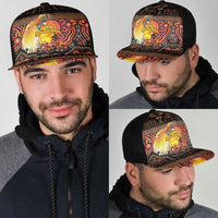 Australia and Papua New Guinea Together Mesh Trucker Cap Kangaroo Aboriginal Art and Bird-of-paradise with Oro Tribal Motifs LT03 - Polynesian Pride