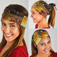 Australia and Papua New Guinea Together Neck Gaiter Kangaroo Aboriginal Art and Bird-of-paradise Oro Tribal Motifs LT03 - Polynesian Pride