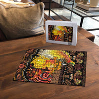 Australia and Papua New Guinea Together Puzzle Kangaroo Aboriginal Art and Bird-of-paradise Oro Tribal Motifs LT03 - Polynesian Pride