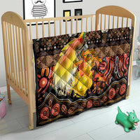 Australia and Papua New Guinea Together Quilt Kangaroo Aboriginal Art and Bird-of-paradise Oro Tribal Motifs - Polynesian Pride