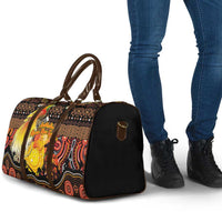 Australia and Papua New Guinea Together Travel Bag Kangaroo Aboriginal Art and Bird-of-paradise Oro Tribal Motifs - Polynesian Pride