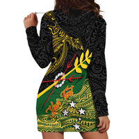 Personalized Chimpu Province Papua New Guinea Hoodie Dress Bird-of-paradise Art Tattoo and Melanesian Motifs - Polynesian Pride