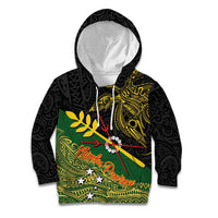 Personalized Chimpu Province Papua New Guinea Kid Hoodie Bird-of-paradise Art Tattoo and Melanesian Motifs - Polynesian Pride