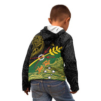 Personalized Chimpu Province Papua New Guinea Kid Hoodie Bird-of-paradise Art Tattoo and Melanesian Motifs - Polynesian Pride