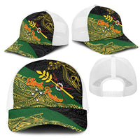 Chimpu Province Papua New Guinea Mesh Trucker Cap Bird-of-paradise Art Tattoo and Melanesian Motifs LT03 - Polynesian Pride
