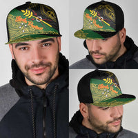Chimpu Province Papua New Guinea Mesh Trucker Cap Bird-of-paradise Art Tattoo and Melanesian Motifs LT03 - Polynesian Pride