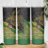 Chimpu Province Papua New Guinea Skinny Tumbler Bird-of-paradise Art Tattoo and Melanesian Motifs - Polynesian Pride