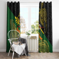 Chimpu Province Papua New Guinea Window Curtain Bird-of-paradise Art Tattoo and Melanesian Motifs - Polynesian Pride