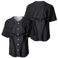 Hawaiian Kakau Art Tattoos Aquaman Style Baseball Jersey Black Version - Polynesian Pride