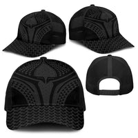 Hawaiian Kakau Art Tattoos Aquaman Style Baseball Net Cap Black Version - Polynesian Pride