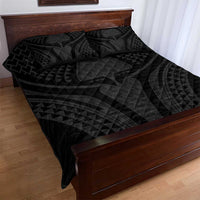 Hawaiian Kakau Art Tattoos Aquaman Style Quilt Bed Set Black Version - Polynesian Pride