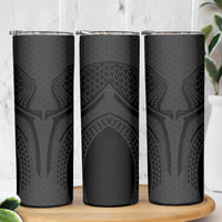 Hawaiian Kakau Art Tattoos Aquaman Style Skinny Tumbler Black Version - Polynesian Pride