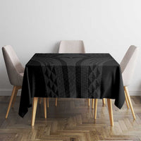 Hawaiian Kakau Art Tattoos Aquaman Style Tablecloth Black Version - Polynesian Pride
