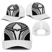 Hawaiian Kakau Art Tattoos Aquaman Style Baseball Net Cap White Version - Polynesian Pride