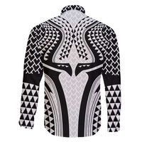 Hawaiian Kakau Art Tattoos Aquaman Style Family Matching Off Shoulder Short Dress and Hawaiian Shirt White Version LT03 - Polynesian Pride