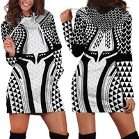 Hawaiian Kakau Art Tattoos Aquaman Style Hoodie Dress White Version - Polynesian Pride
