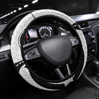 Hawaiian Kakau Art Tattoos Aquaman Style Steering Wheel Cover White Version - Polynesian Pride