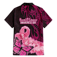 Polynesia Breast Cancer Family Matching Mermaid Dress and Hawaiian Shirt Butterfly and Flowers Ribbon Maori Tattoo Ethnic Black Style LT03 - Polynesian Pride