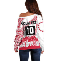 Cook Islands Marathon 2025-Pursuit in Paradise Off Shoulder Sweater Red Color LT03 - Polynesian Pride