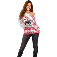 Cook Islands Marathon 2025-Pursuit in Paradise Off Shoulder Sweater Red Color LT03 - Polynesian Pride