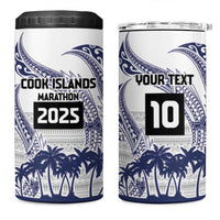Cook Islands Marathon 2025-Pursuit in Paradise 4 in 1 Can Cooler Tumbler Blue Color