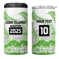 Cook Islands Marathon 2025-Pursuit in Paradise 4 in 1 Can Cooler Tumbler Green Color