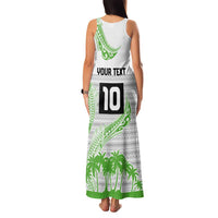 Cook Islands Marathon 2025-Pursuit in Paradise Family Matching Tank Maxi Dress and Hawaiian Shirt Green Color