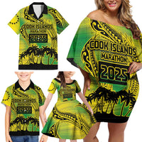Cook Islands Marathon 2025-Pursuit in Paradise Family Matching Off Shoulder Short Dress and Hawaiian Shirt Special Edition LT03 - Polynesian Pride