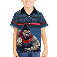 Custom Toa Samoa Rugby Hawaiian Shirt Samoan Warrior Ula Fala Tribal Pattern LT03