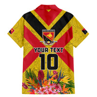 Custom Papua New Guinea Rugby Family Matching Mermaid Dress and Hawaiian Shirt Bird of Paradise and Hibiscus Polynesian Pattern Yellow Color LT03 - Polynesian Pride