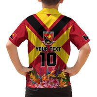 Custom Papua New Guinea Rugby Hawaiian Shirt Bird of Paradise and Hibiscus Polynesian Pattern Red Color LT03 - Polynesian Pride