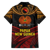 Papua New Guinea Bird-of-Paradise Hawaiian Shirt Coat of Arms and Tribal Patterns LT03 - Polynesian Pride
