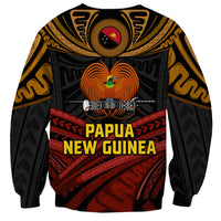 Papua New Guinea Bird-of-Paradise Sweatshirt Coat of Arms and Tribal Patterns LT03 - Polynesian Pride