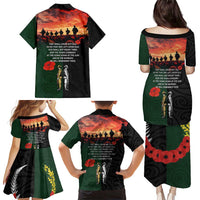 New Zealand and Australia ANZAC Day Family Matching Puletasi and Hawaiian Shirt Lest We Forget Indigenous and Maori Pattern