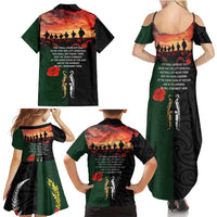 New Zealand and Australia ANZAC Day Family Matching Summer Maxi Dress and Hawaiian Shirt Lest We Forget Indigenous and Maori Pattern LT03 - Polynesian Pride