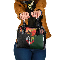 New Zealand and Australia ANZAC Day Shoulder Handbag Lest We Forget Indigenous and Maori Pattern