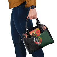 New Zealand and Australia ANZAC Day Shoulder Handbag Lest We Forget Indigenous and Maori Pattern