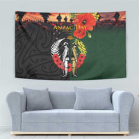 New Zealand and Australia ANZAC Day Tapestry Lest We Forget Indigenous and Maori Pattern