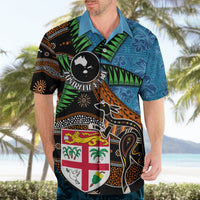Fiji and Australia Hawaiian Shirt Fijian and Aboriginal mix Culture LT03 - Polynesian Pride