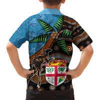 Fiji and Australia Kid Hawaiian Shirt Fijian and Aboriginal mix Culture
