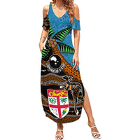 Fiji and Australia Summer Maxi Dress Fijian and Aboriginal mix Culture