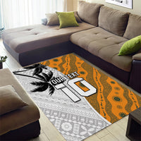 Custom Fiji and Australia Rugby Area Rug Tapa Mix Aboriginal Pattern Half Style