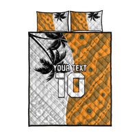 Custom Fiji and Australia Rugby Quilt Bed Set Tapa Mix Aboriginal Pattern Half Style
