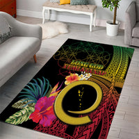 Vanuatu Independence Day Area Rug Sand Drawing Melanesian Vibes