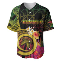 Vanuatu Independence Day Baseball Jersey Sand Drawing Melanesian Vibes
