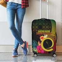 Vanuatu Independence Day Luggage Cover Sand Drawing Melanesian Vibes