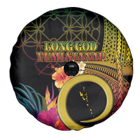 Vanuatu Independence Day Spare Tire Cover Sand Drawing Melanesian Vibes