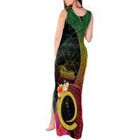 Vanuatu Selebretem 44th Indipendens Dei Tank Maxi Dress Sand Drawing Melanesian Vibes LT03 - Polynesian Pride