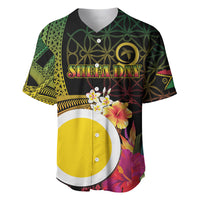 Vanuatu Shefa Day Baseball Jersey Sand Drawing Melanesian